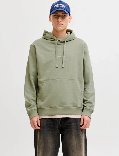 Jack & Jones Jornorrebro Emb Sweat Hood Noos   Green   L