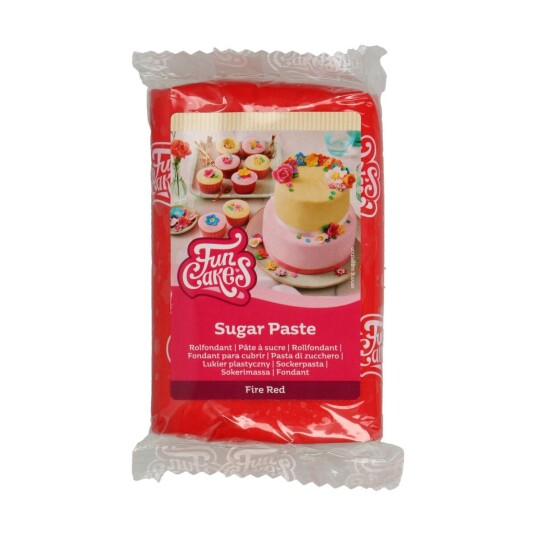 Rød Fondant Fra Funcakes 250g Rød Fondant Fra Funcakes 250g