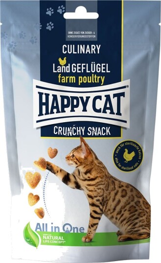 Happy Cat Culinary Crunchy Snack Fjærkre 70 G