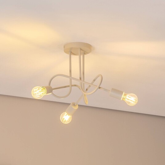 HELam Oxford taklampe sand Ø 44 cm metall 3 lyskilder E27 HELam Oxford taklampe sand Ø 44 cm metall 3 lyskilder E27