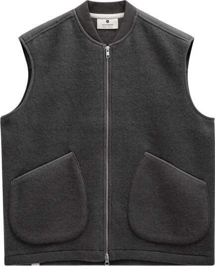 Anerkjendt Akrobin Boiled Wool Gilet MAGNET XL