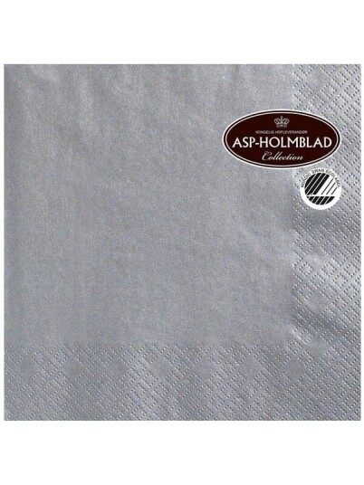 Asp Holmblad Servietter Silver