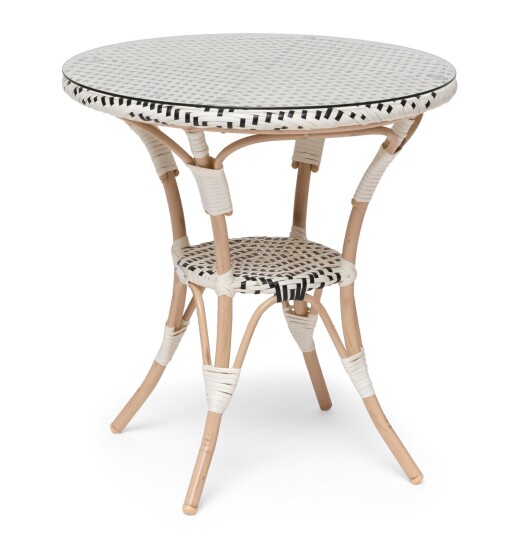 Hillerstorp Select cafébord Beige/vit med glasskiva 63 cm Beige Hillerstorp Select cafébord Beige/vit med glasskiva 63 cm Beige