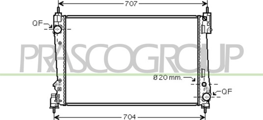 PRASCO AA210R006 Radiator motorkjøling