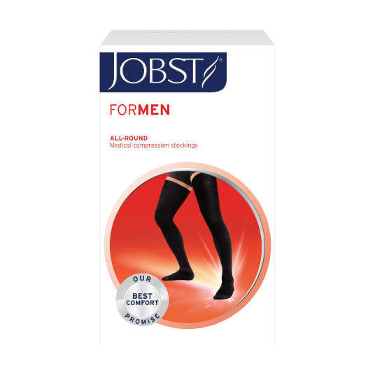JOBST For Men Lårstrømpe Klasse2 Large sort 1 par