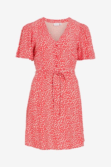 Vila Kjole viGrace V neck S/S Short Dress