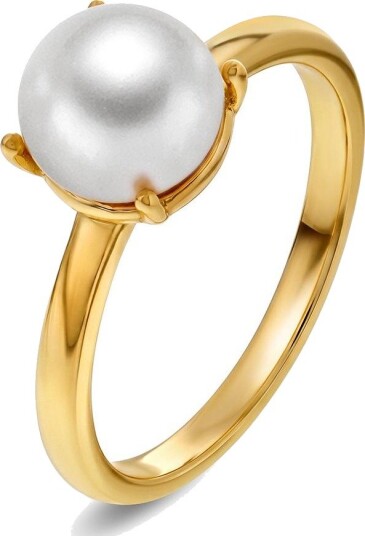 Pan Jewelry Grace ring i 925 forgylt sølv med ferskvannsperle størrelse Grace ring i 925 forgylt sølv med ferskvannsperle Str. 54