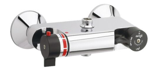 Damixa TMC Termostat for Bad/Dusj med Svart Håndtak og Uten Rosetter Damixa TMC Termostat for Bad/Dusj med Svart Håndtak og Uten Rosetter