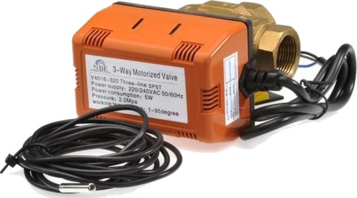 Scotte - NBE Motorventil 3-veis 3/4" KIT med NTC temperatursensor Scotte - NBE Motorventil 3-veis 3/4" KIT med NTC temperatursensor
