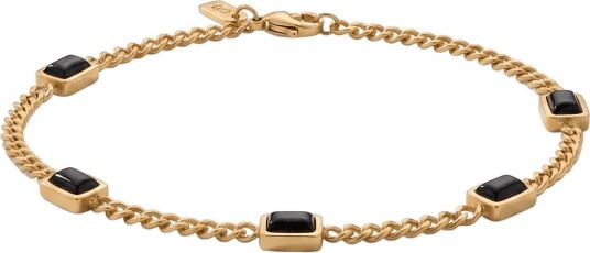 Steel & Barnett Bennet Bracelet   BLACK   M/L 20   23 cm