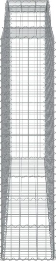 vidaXL Gabionkurver buede 3 stk 300x50x200/220 cm galvanisert jern
