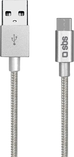 Sbs Tecabletc15bs, 1,5 M, Usb A, Usb C, Usb 2.0, Sølv