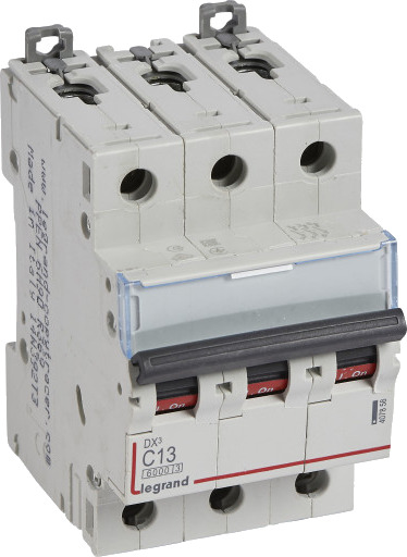 Legrand DX3 MCB automatsikring C13 3P 3M 6/10kA Legrand DX3 MCB automatsikring C13 3P 3M 6/10kA