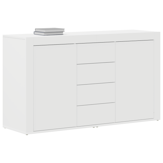 Serviesskap med skuff Hvit 120 x 36 x 69 cm Konstruert tre