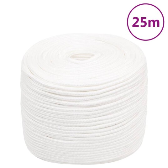  Båttau helhvit 6 mm 25 m polypropylen