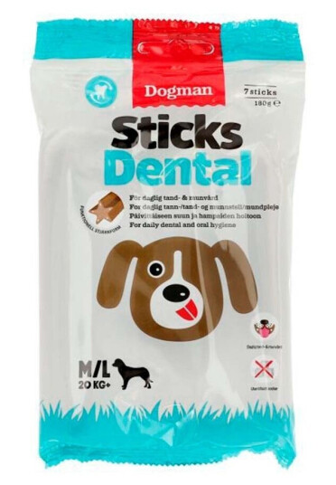 Dogman Dental Stick tyggepinne stor hund 7pk