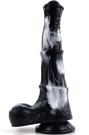 Fantasycolors Equinus Dildo Black/White 24,5 cm