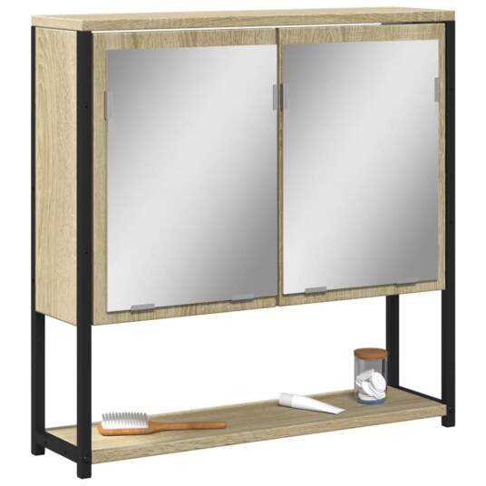 Speilskap til baderom sonoma eik 60x16x60 cm sponplate 842422