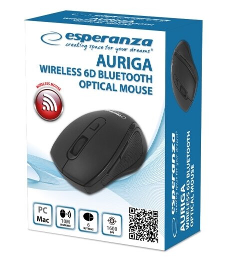 Esperanza Em128k Trådløs Bluetooth 6D-Mus, Sort Esperanza Em128k Trådløs Bluetooth 6D-Mus, Sort