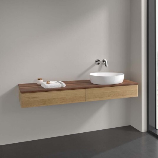 Villeroy & Boch Antao Servantskap med 2 skuffer 160x50x19 cm u/lys Eik/Valnøtt