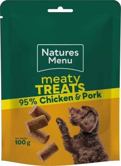 Natures Menu Dog Treat Chicken Pork 100G