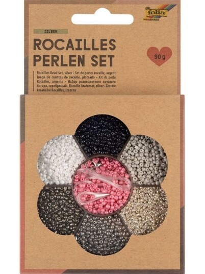 Folia Rocailles Perlesett 90 g Sølv Folia Rocailles Perlesett 90 g Sølv