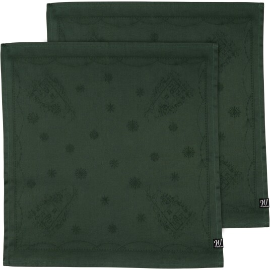 Wik & Walsøe Julemorgen Serviett 2 pk 45x45 cm Grønn