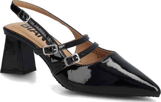 Bianco Biamaralyn Mary Jane Slingback Faux Leather Black 41