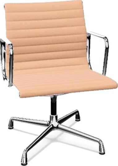 Vitra Aluminium EA 108 Kontorstol Med Svingskinne Rosa/ Sennep/Krom