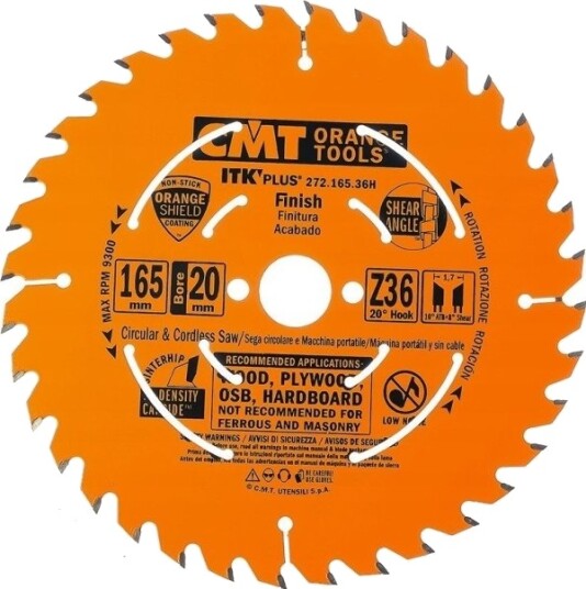 Kappeskive 165X1,7X20 Z36 Hm, Cmt