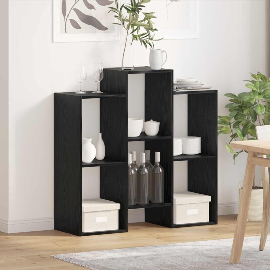 Serviesskap Svart Eik 90 x 30 x 90 cm