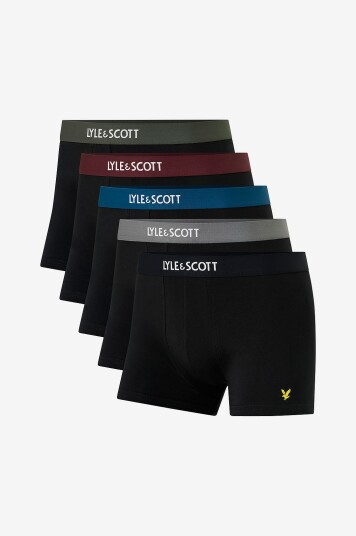 Lyle & Scott   Boksershorts Henrick Trunk 5 pakning   Svart