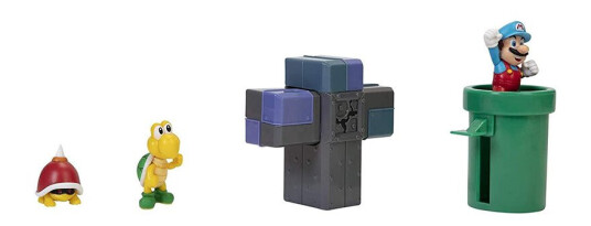 Nintendo Super Mario Lekesett Med 6 Cm Figurer Underground Diorama Sett