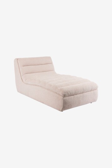 Valdoro sjeselong i stoff 168 cm Beige