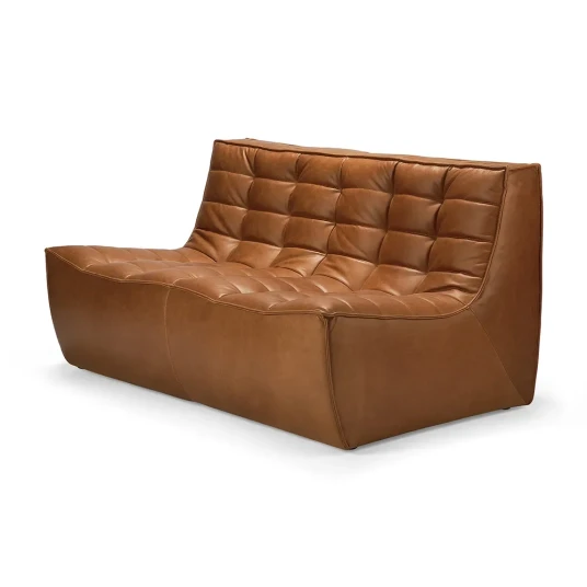 Ethnicraft N701 2 seters sofa Leather