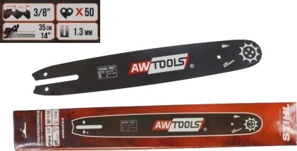 Aw Tools Awtools Prowadnica 35 Cm/50/3/8"/1,3 Til Stihl   Svart
