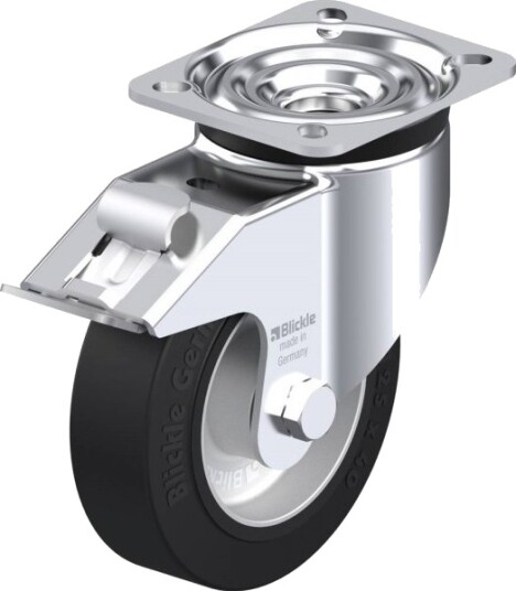 Blickle Styrehjul Med Bremse 613323 Lk-Alev 125K-1-Fi, Hjuldiameter 125 Mm, Bæreevne Maks. 250 Kg (1 Stk.)