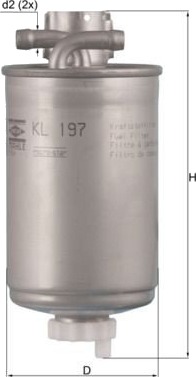 Drivstoffilter MAHLE ORIGINAL KL 197
