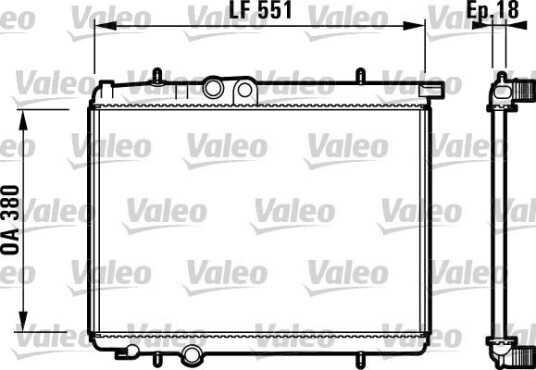 VALEO 732886 Radiator motorkjøling