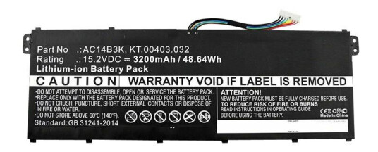 CoreParts batteri til bærbar PC - Li-Ion - 3200 mAh - 48.6 Wh (MBXAC-BA0043)