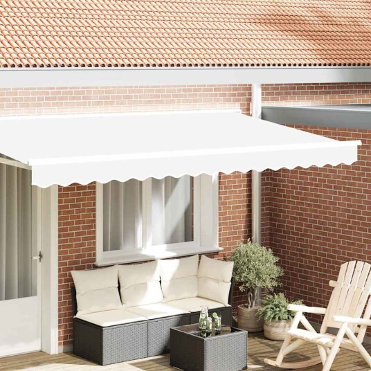 Markise Valance for 4 m ramme Hvit 3.8x0.2 m