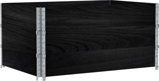 Pallekarmer 3 stk svart 120x80 cm heltre furu