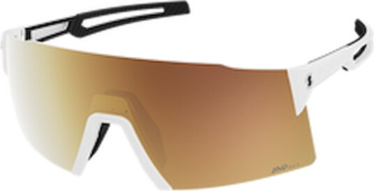 SCOTT Stride Compact LS sykkelbriller hvit/AMP LS Gold Chrome