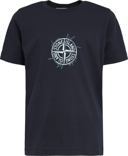 Stone Island T skjorte Navy Blue m. Trykk Stone Island 14 år 164 T skjorte Marineblå