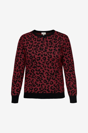 Only Carmakoma   Pullover Caribi JQ LS O neck Knt   Rød