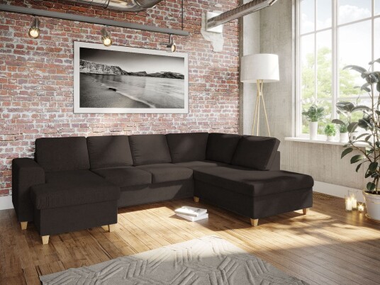 SparMax Holmsbu D3a U-Sofa Med Sjeselong - Brun
