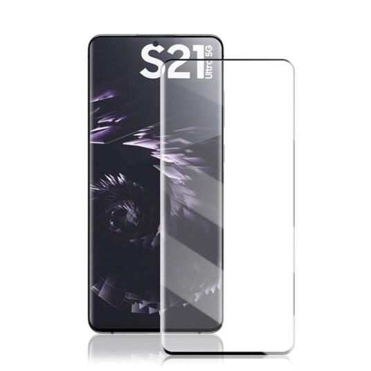 MOCOLO Samsung Galaxy S21 Ultra MOCOLO Full Fit Herdet Glass m. Sort Ramme