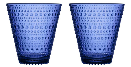 iittala Kastehelmi glass 30 cl 2-stk Ultramarinebl?