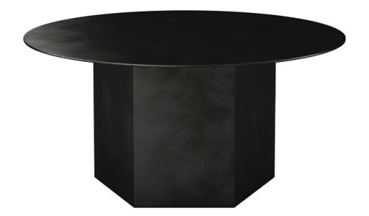 Gubi Epic Steel sofabord Midnight black, Ø 80 cm