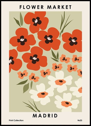 Nktn Flower Market Madrid Plakat / 30x40cm Nktn Flower Market Madrid Plakat / 30x40cm